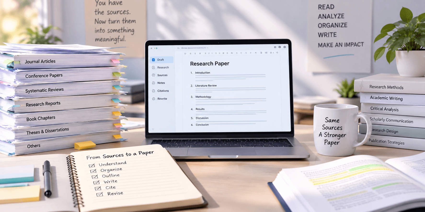 How to start writing a research paper when you already have your sources